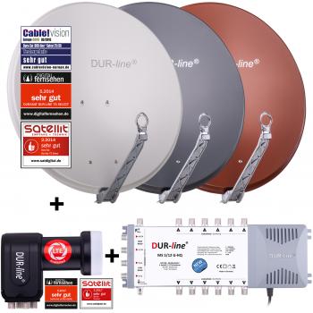 DUR-line Select 75/80 + Multischalter 5/12 G-HQ + LNB - 12 Teilnehmer Set