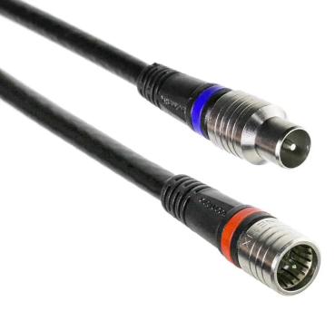 Technetix RLA++ Antennenkabel für Horizonbox mit IECM - F-Quick-Steckern – 3-Fach geschirmt, Klasse A++, 105dB, 3,0m, schwarz
